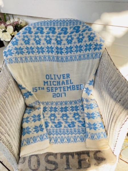 blanket with personalised name