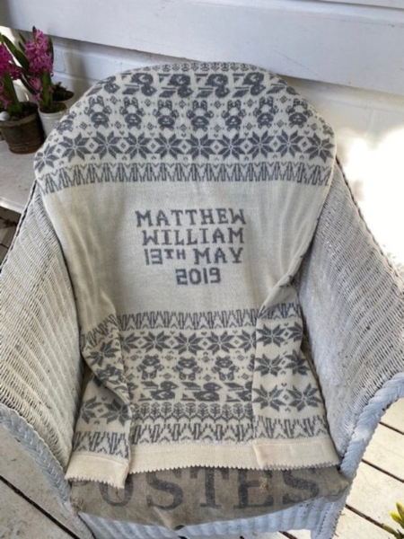 personalised newborn blanket